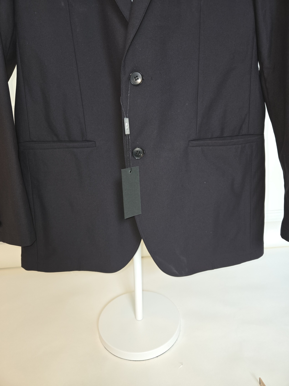 NWT Sene Studio Soho Flex Men's Black Two-Button Tailored Blazer. 40L - Picture 5 of 16